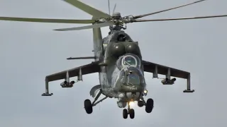 Mil Mi-24V Czech Air Force flying Display at RAF Fairford RIAT 2015 AirShow