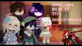 🇺🇲🇪🇦🇷🇺🇯🇵 Archons and traveler react to honkai impact "final lesson" | genshin impact