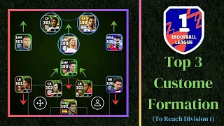 Top 3 Custome Formation to Reach Division 1 | Pes 2024 | New Formation update | eFootball 2024