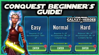 SWGOH Conquest Beginner's Guide!  Everything you need to know!  Star Wars Galaxy of Heroes