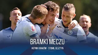 Bramki meczu: Hutnik Kraków - Stomil Olsztyn (2.Liga - sezon 2023/24)