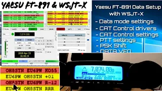 Yaesu FT-891 FT8 WSJT-X Data & CAT configuration