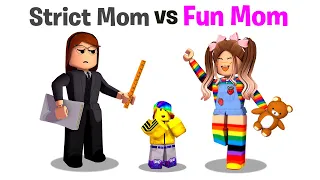 Roblox STRICT Mom vs FUN Mom.. 📝👧💖