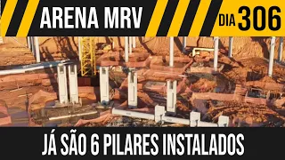 ARENA MRV | JÁ SÃO 6 PILARES DE PRE MOLDADOS INSTALADOS | 20/02/2021