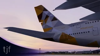 FSX - Etihad A380 at London Heathrow