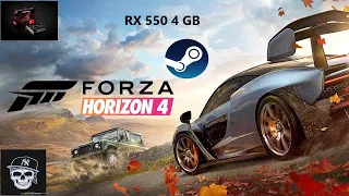 FORZA HORIZON 4/RX550 4 GB /8 RAM /I5 - 7500 /LOW PC/TEST/ GAMEPLAY