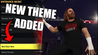 WWE 2K23 How to Give Sami Zayn his "Worlds Apart" Theme (New Theme Added in Patch 1.14)