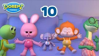 Doremi Friends NEW Songs│Ten in the Bed│10 Min│Doremi Friends - Nursery Rhymes & Kids Songs