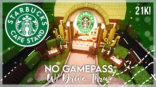 No Gamepass 21k Budget Starbucks Stand with Drive Thru - Speedbuild and Tour - iTapixca Builds