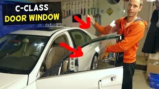 MERCEDES W204 FRONT DOOR WINDOW REPLACEMENT REMOVAL C200 C250 C300 C350 C220