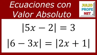 EQUATIONS WITH ABSOLUTE VALUE