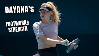 Dayana Yastremska's Tennis Footwork & Strength Training