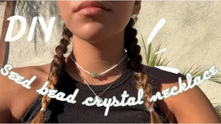 ✰ DIY seed bead crystal necklace | simple & easy✰