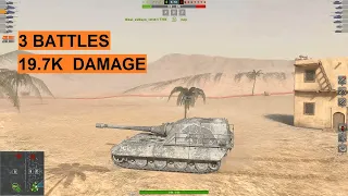 Jagdpanzer  E100  ||  World of Tanks Blitz  ||  3 battles, 19.7k damage