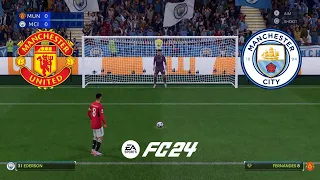 EA Sports FC 24 - Man United VS Man City | Penalty Shootout | UEFA Champions League Final | PS4 | HD