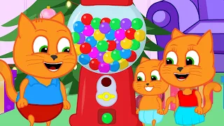 Cats Family in English - New Year's Gumball Machine Animation 13+