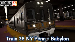 Train 38 NY Penn - Babylon - LIRR Commuter - M7 - Train Sim World 4