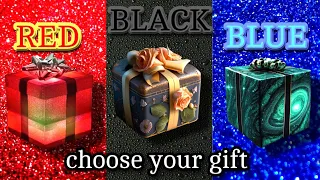 CHOOSE ONE GIFT 🎁 Red, Black or Blue ♥️🖤💙 Are you a lucky person or not? 🤔