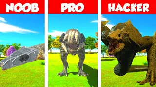 NOOB vs PRO vs HACKER: SKULL CRAWLER CREATING CHALLENGE IN ANIMAL REVOLT BATTLE SIMULATOR