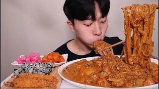 (SUB) MUKBANG Rose braised chicken Fried Shimp ASMR 