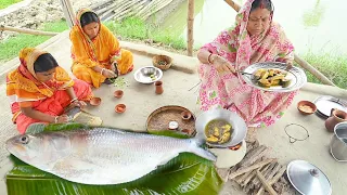 আজ মায়ের হাতে কাঁচা ইলিশের তেলঝাল আর কাঁচা আম দিয়ে ইলিশের ডিমের টক || hilsha fish recipe