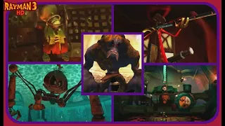 Rayman 3: Hoodlum Havoc HD - All Boss Encounters - NO DAMAGE!!