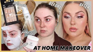 a MAKEOVER because I feel like crap 🧖🏼‍♀️ nails, tan, skincare, shaving & more