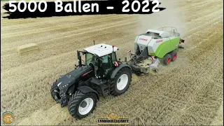 5000 Ballen - 2022 LU J&J bei der diesjährigen Strohernte Großeinsatz Lohnpressen Landwirtschaft