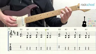 Learn to play "Basketcase" (Rockschool Electric Guitar Grade 1) with scrolling score (Play Along)