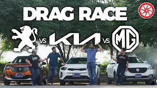 Drag Race | KIA Stonic Vs Peugeot 2008 VS MG ZS | PakWheels