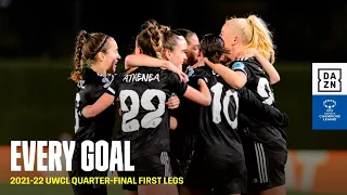 Every Goal From The First Legs Of The 2021-2022 UEFA Women's Champions League Quarter-finals