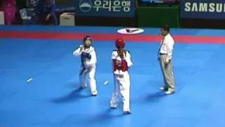 陳詩欣vs韓國：2002年釜山亞運會跆拳道比賽實況
