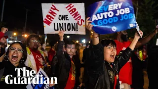 'We're not asking to be millionaires': workers strike at US car giants