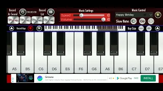 how to play happy birthday song in real piano app