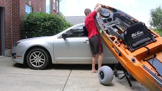 How To Load the Old Town Sportsman 106 Powered By Minn Kota By Yourself - On Top Of A Car!