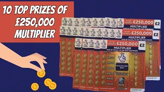 💰 10 top prizes of £250,000 Multiplier 💰 £2 scratch cards today 💰 with Scratchcard Chancer 💰 uk