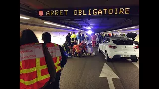 Scénario catastrophe fictif dans le tunnel du Duplex A86