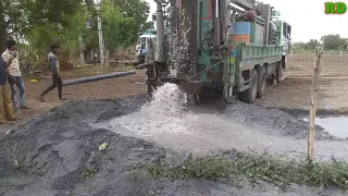 bore well water 350 फीट पे खतरा पानी (गाव छभाडीया)Radhika drilling machine in india.બોરવેલ મશીન