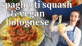 How to cook Spaghetti Squash | Easy VEGAN meat sauce | Fresh Erica