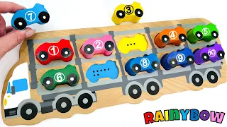 Best Learning Numbers, Counting 1 to 10 with Car Transporter Puzzle