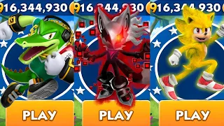 Sonic Dash - Vector vs Infinite vs Movie Super sonic _ Movie Sonic vs All Bosses Zazz Eggman