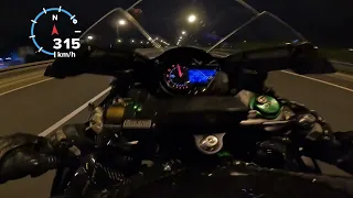 Ninja H2 0-323 km/h gps acceleration