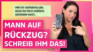 Wie reagieren wenn er auf Distanz geht? Mann auf Rückzug: Schreib ihm das! 2 SMS-Vorlagen + 5 Tipps