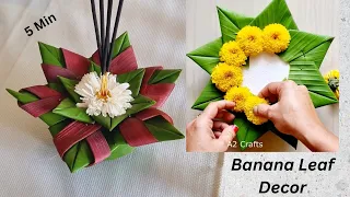 2 types of Eco friendly Banana leaf Decoration for  Varamahalakshmi Festival