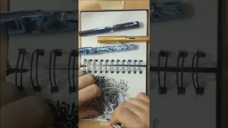 Time lapse mindless drawing my sketchbook with fountain pens. #art #artwork #artist