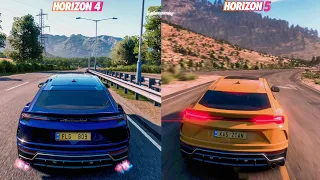 Forza Horizon 5 vs Forza Horizon 4 Sound Development Comparison (31 Cars)