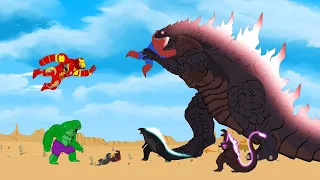 SPIDER KONG - IRO KONG - HULK KONG vs Evolution of GODZILLA EARTH : Size Comparison [P2]