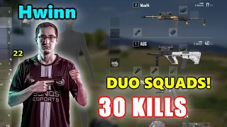 Soniqs Hwinn & Retaliative - 30 KILLS - AUG + Mini14 - DUO SQUADS! - PUBG