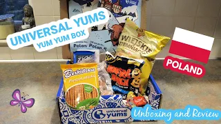 Poland UNIVERSAL YUMS Subscription Box Unboxing & Taste Test | January 2022 Yum-Yum Box