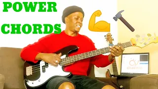 Power Chords on bass - Bass lesson by O.V.Gilberto.